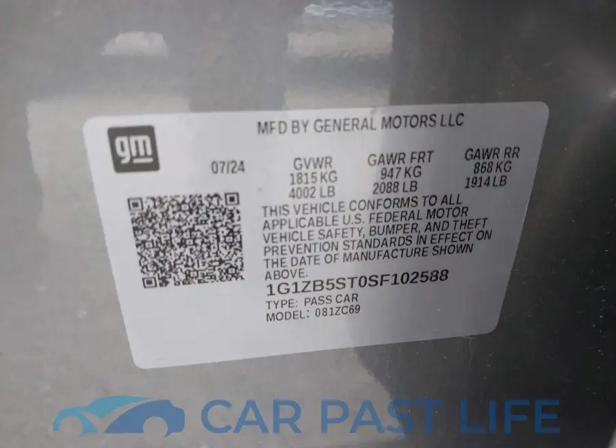 1G1ZB5ST0SF102588# 9