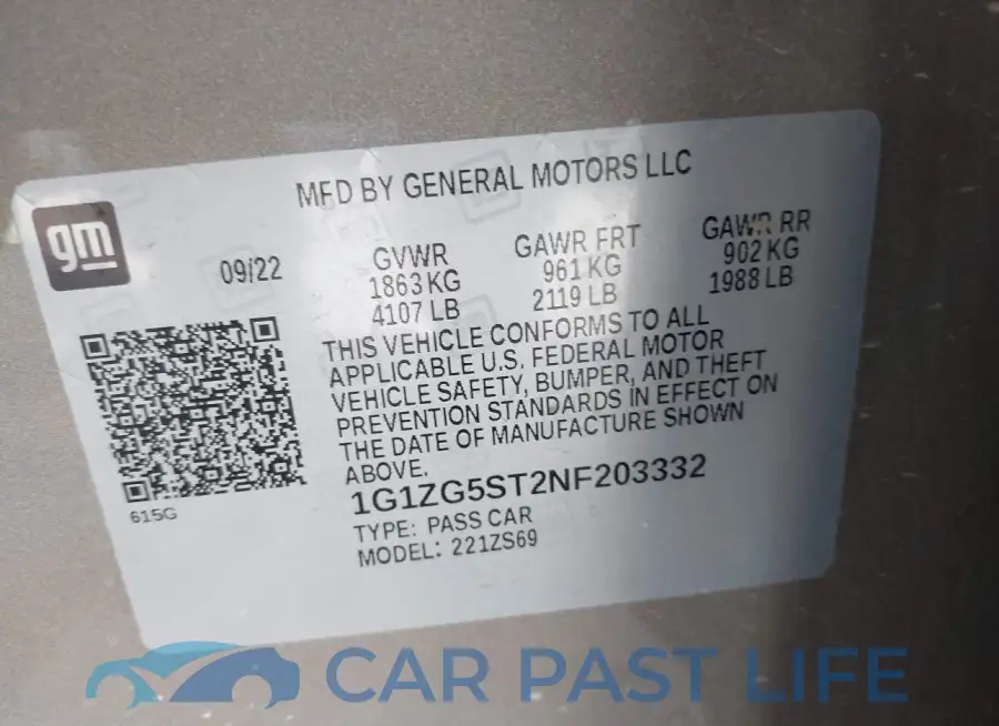 1G1ZG5ST2NF203332# 9