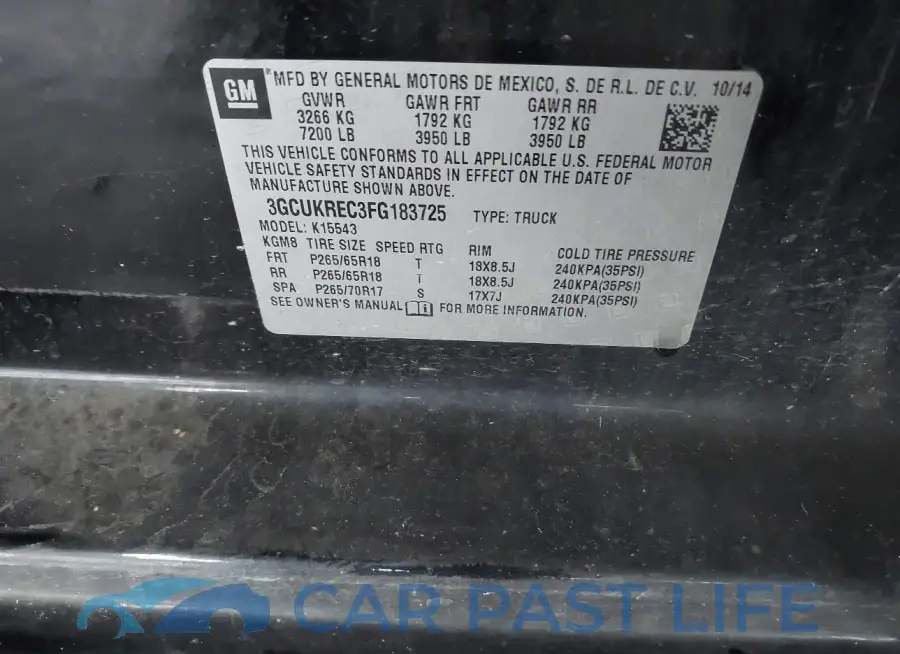 3GCUKREC3FG183725# 9