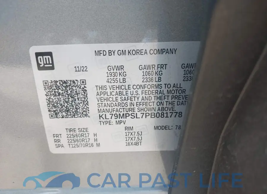 KL79MPSL7PB081778# 9