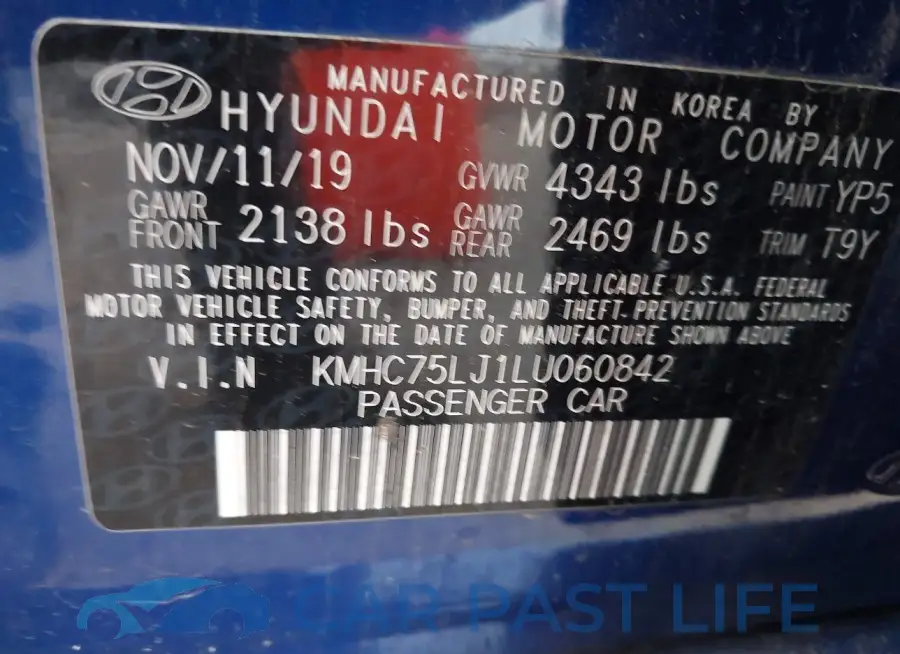 KMHC75LJ1LU060842# 9