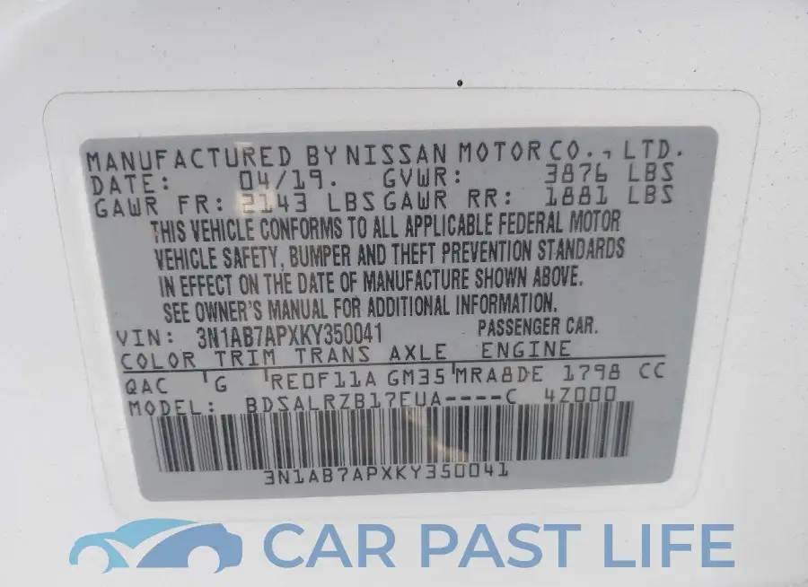 3N1AB7APXKY350041# 9