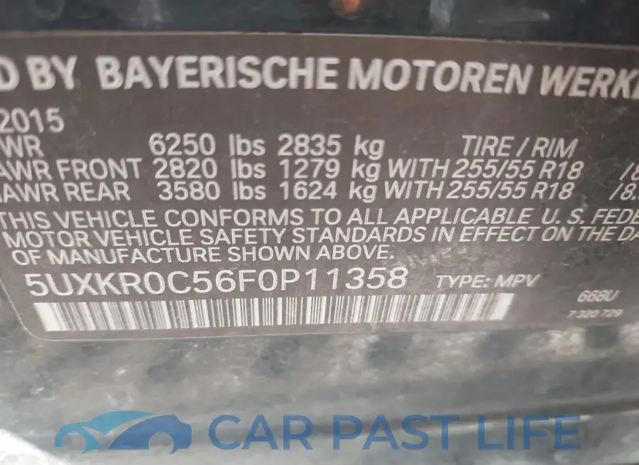 5UXKR0C56F0P11358# 9