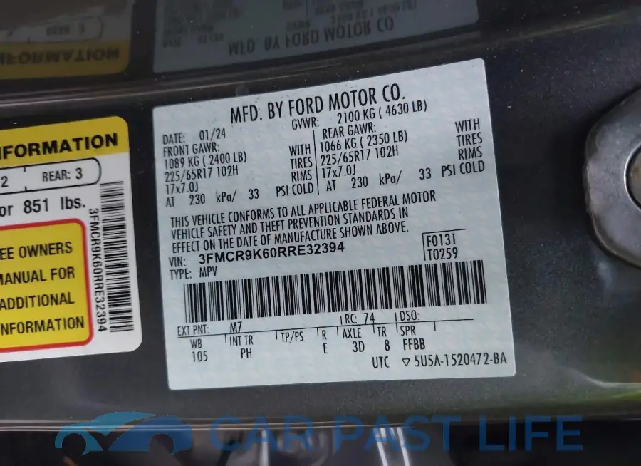3FMCR9K60RRE32394# 9