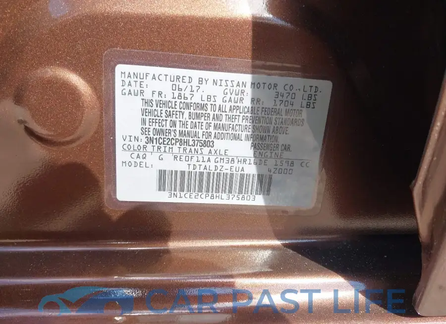 3N1CE2CP8HL375803# 9