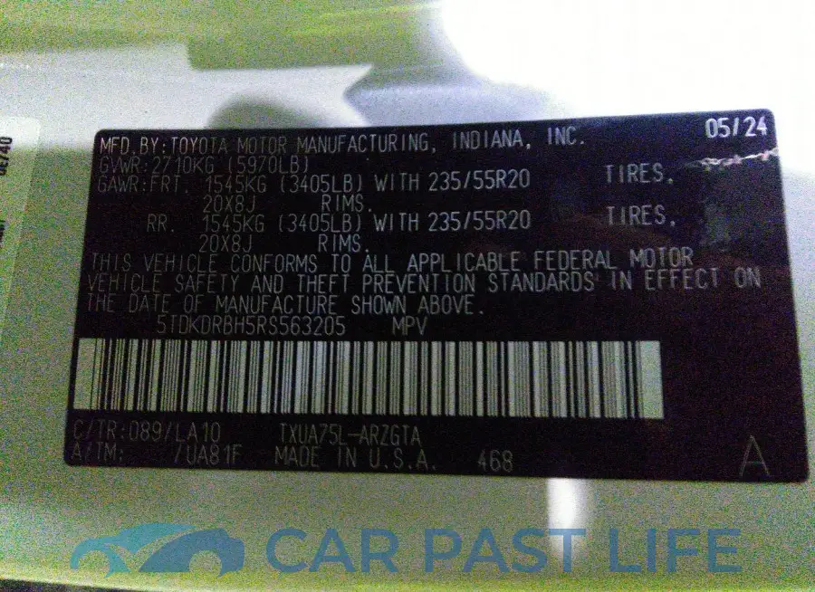 5TDKDRBH5RS563205# 9