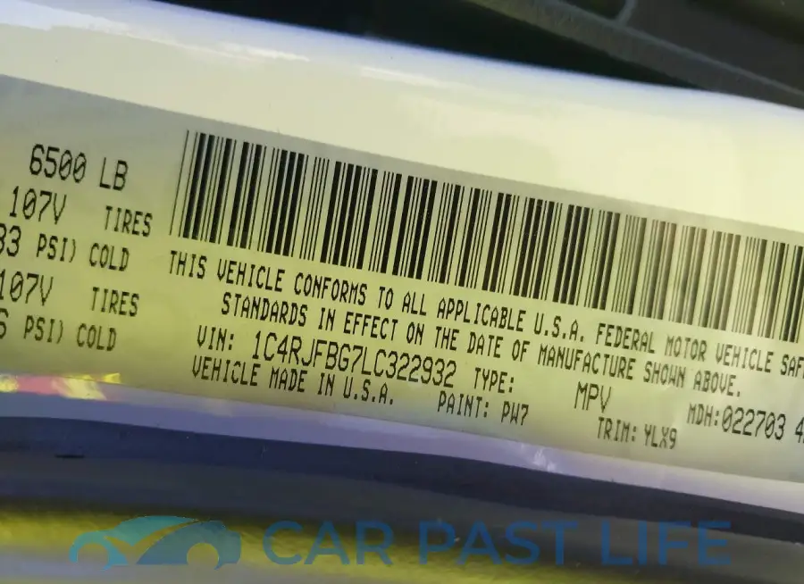 1C4RJFBG7LC322932# 9