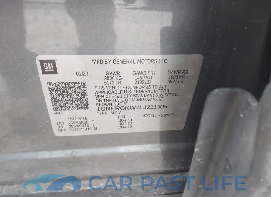1GNERGKW7LJ211305# 9