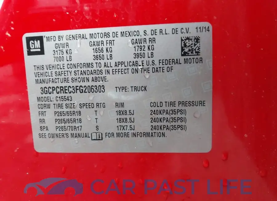 3GCPCREC3FG206303# 9