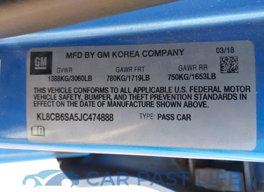 KL8CB6SA5JC474888# 9