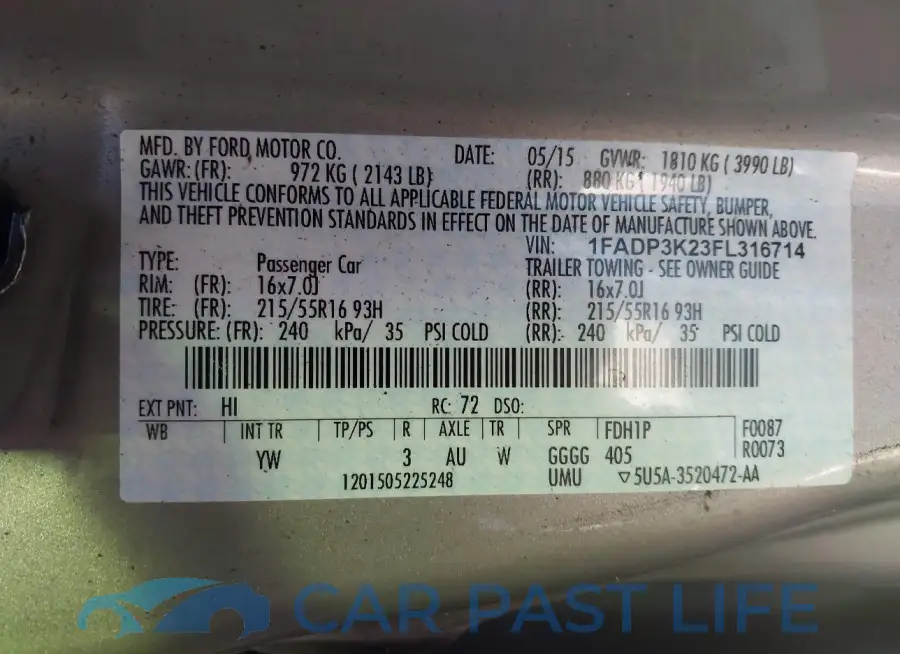 1FADP3K23FL316714# 9