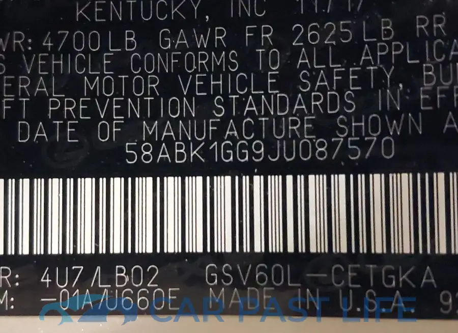 58ABK1GG9JU087570# 9