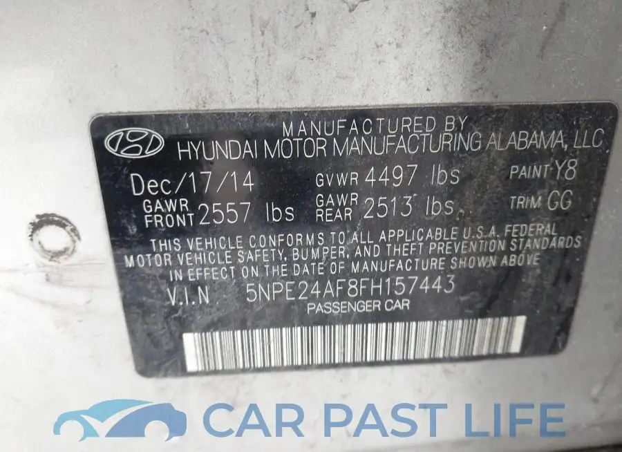 5NPE24AF8FH157443# 9