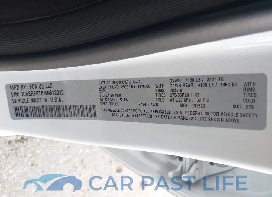 1C6SRFKT6MN812010# 9