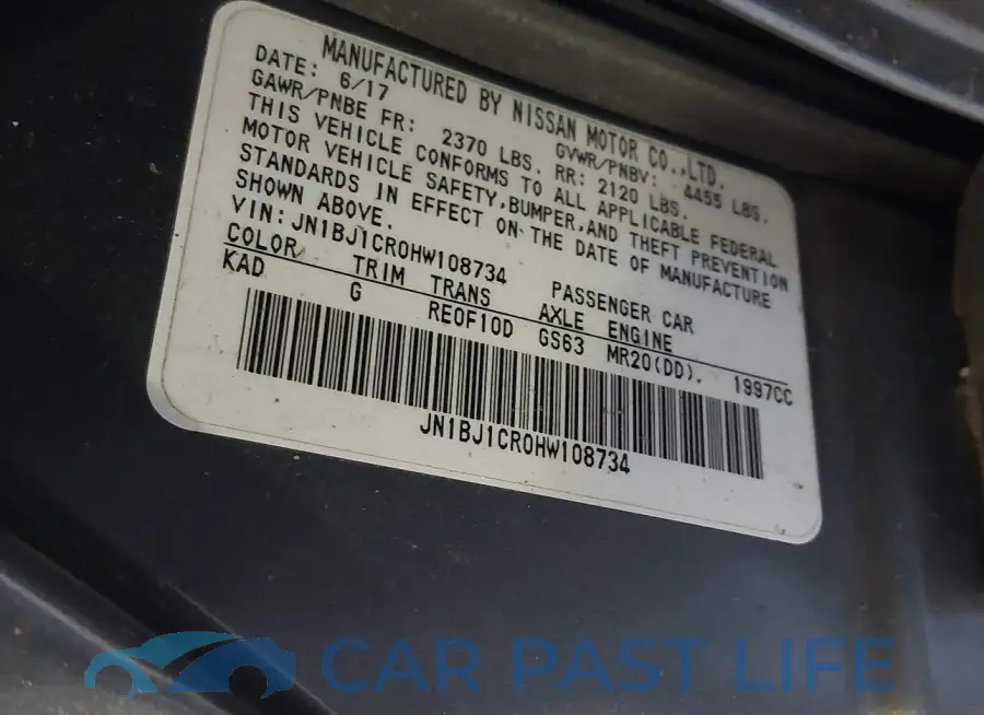 JN1BJ1CR0HW108734# 9
