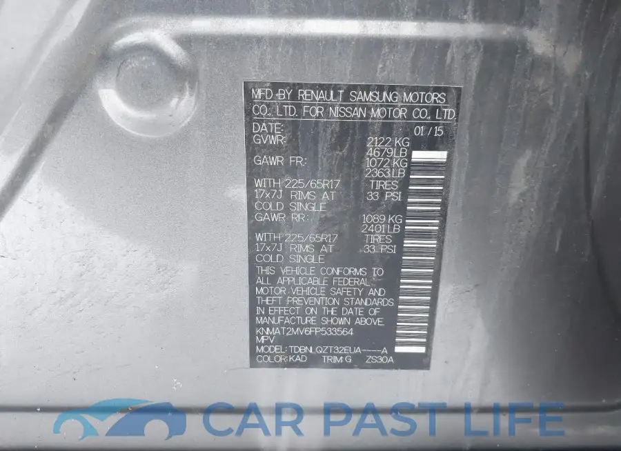 KNMAT2MV6FP533564# 9