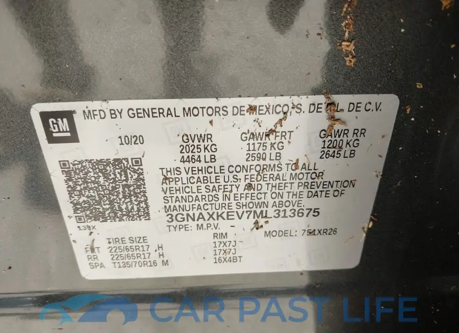 3GNAXKEV7ML313675# 9