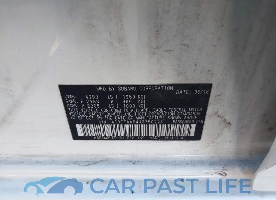 4S3GTAA64J3750225# 9