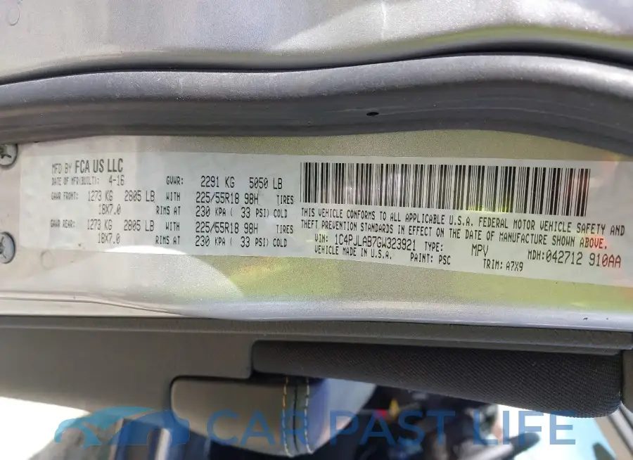 1C4PJLAB7GW323921# 9