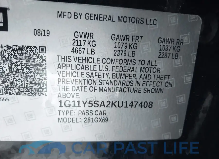 1G11Y5SA2KU147408# 9