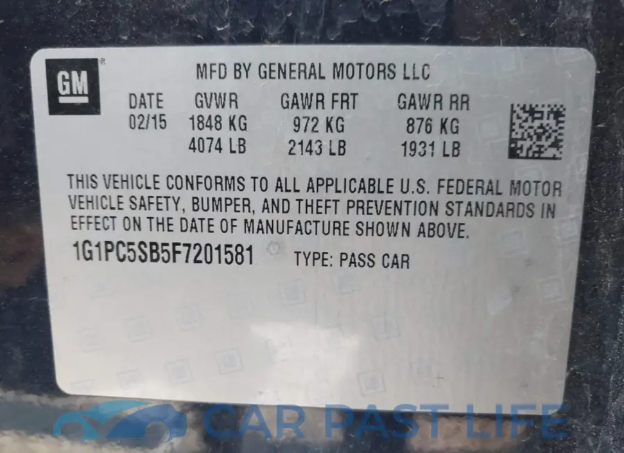 1G1PC5SB5F7201581# 9