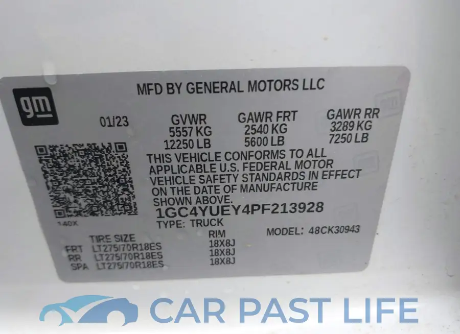 1GC4YUEY4PF213928# 8