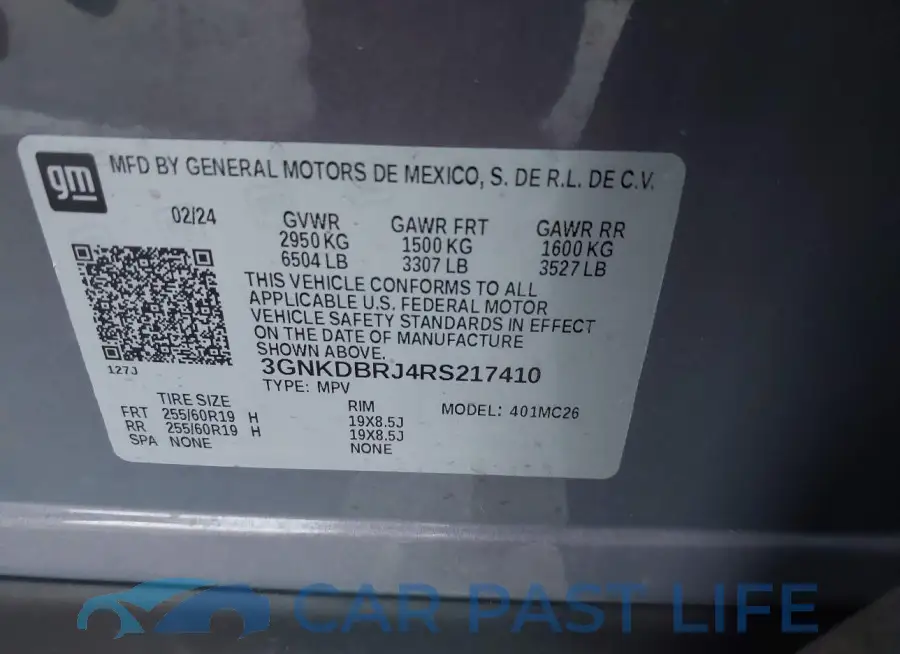 3GNKDBRJ4RS217410# 9