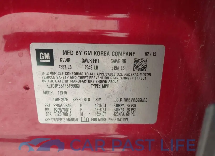 KL7CJRSB1FB150660# 9