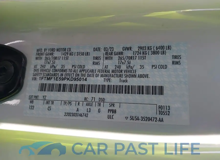 1FTMF1E59PKD95014# 9