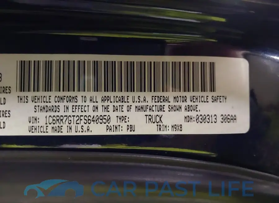 1C6RR7GT2FS640950# 9