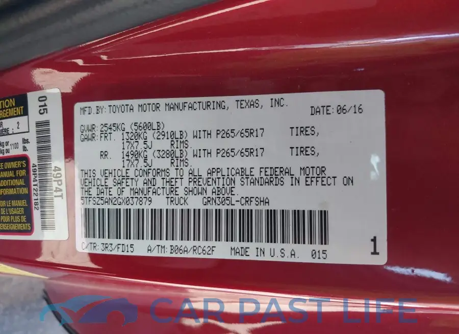 5TFSZ5AN2GX037879# 9