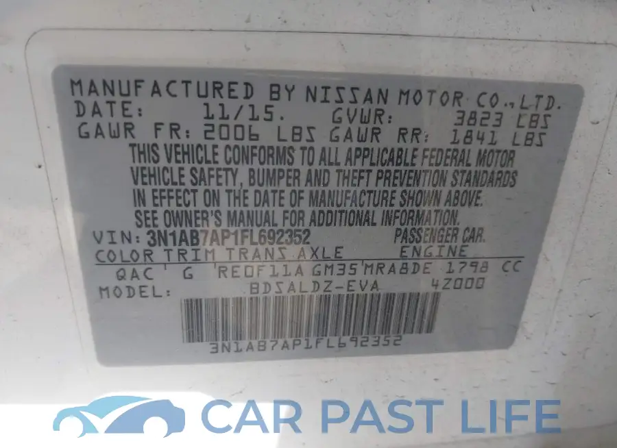 3N1AB7AP1FL692352# 9