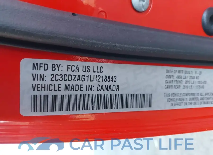 2C3CDZAG1LH218843# 9