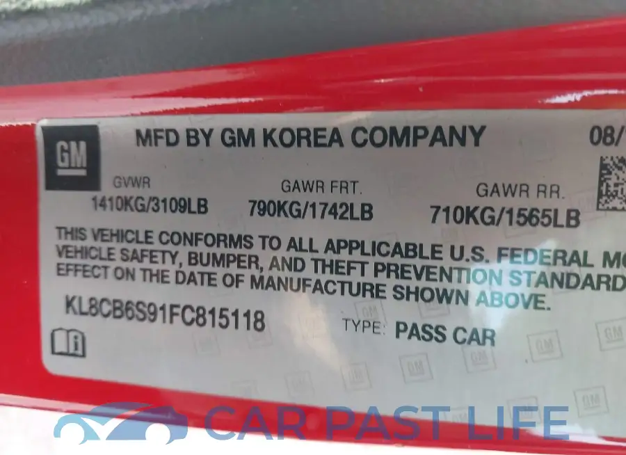 KL8CB6S91FC815118# 9