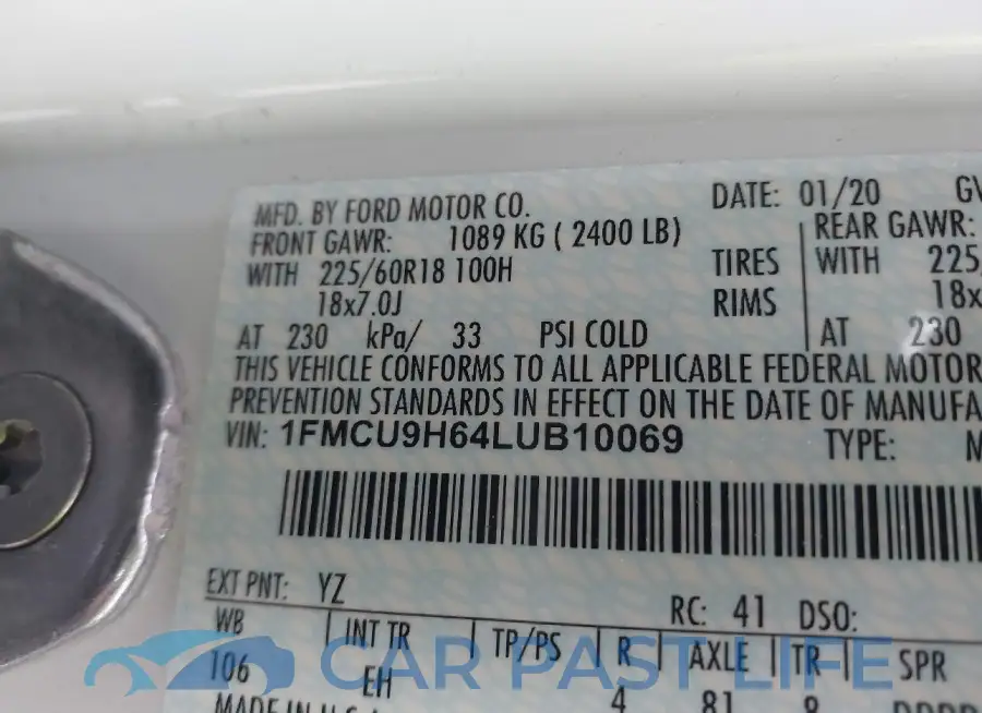 1FMCU9H64LUB10069# 9