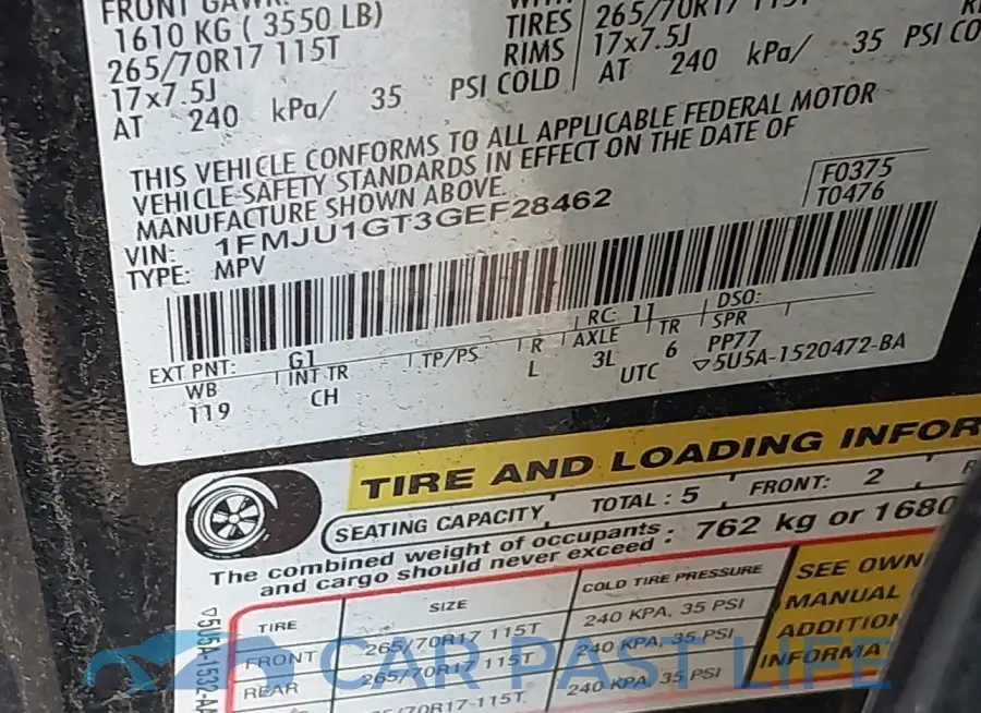 1FMJU1GT3GEF28462# 9