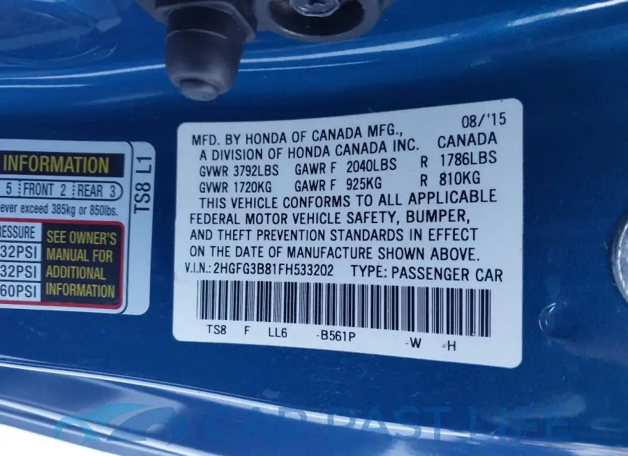 2HGFG3B81FH533202# 9