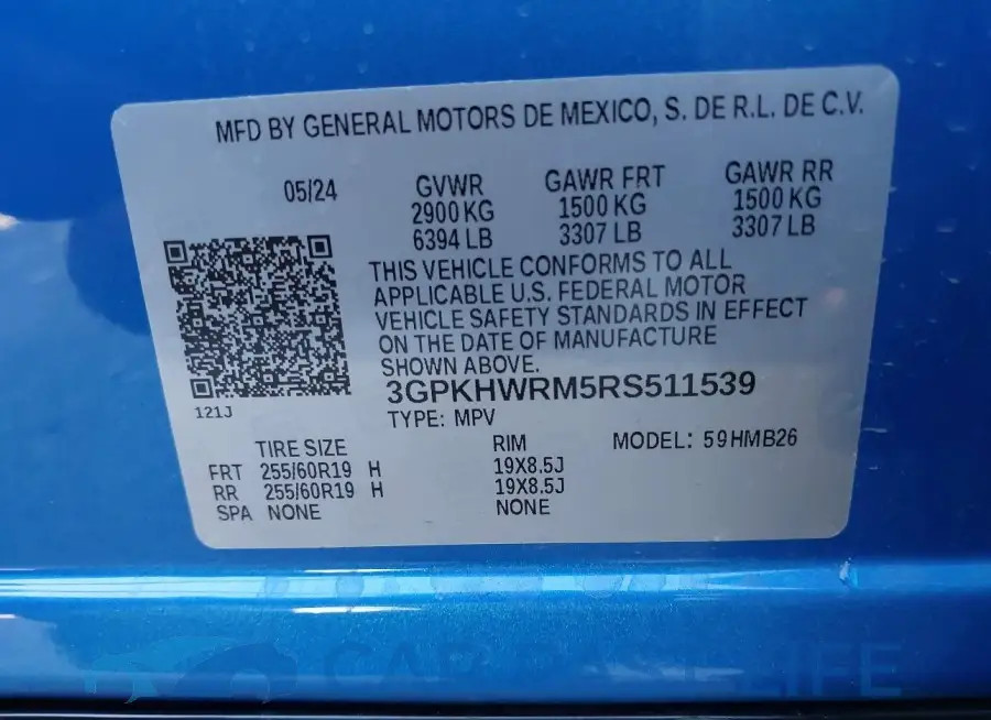 3GPKHWRM5RS511539# 9