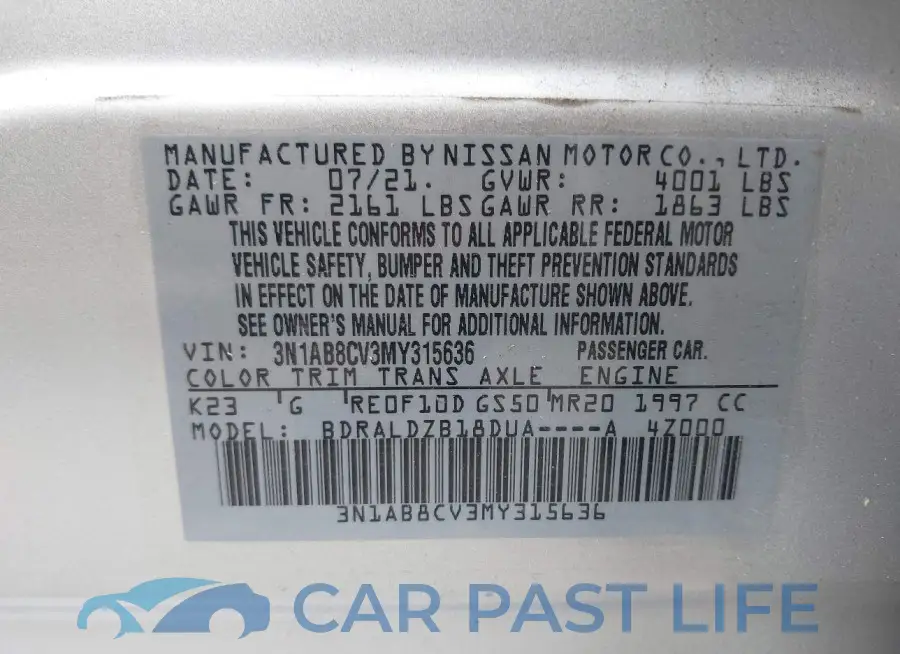 3N1AB8CV3MY315636# 9