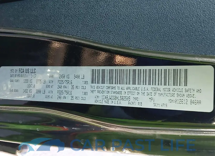 1C4BJWDG8HL582505# 9