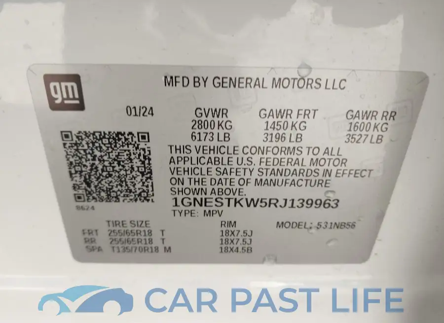 1GNESTKW5RJ139963# 9