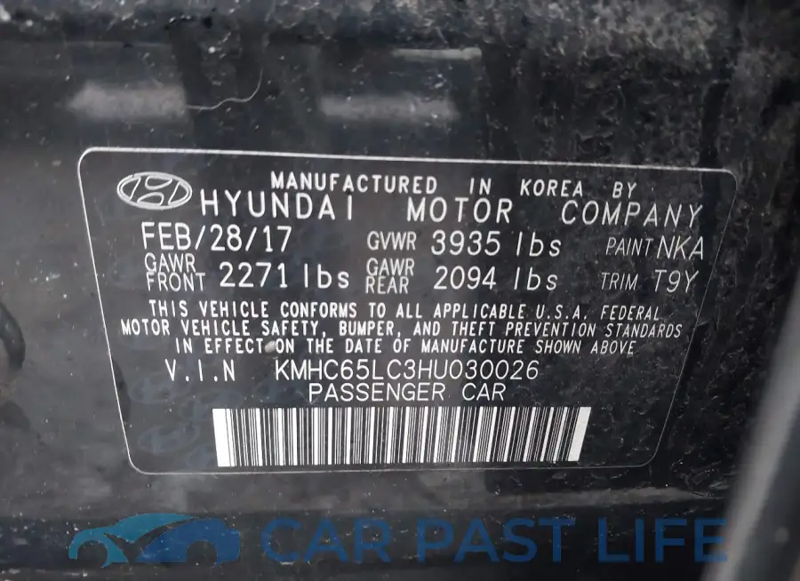 KMHC65LC3HU030026# 9