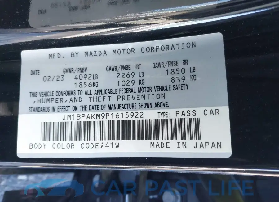 JM1BPAKM9P1615922# 9