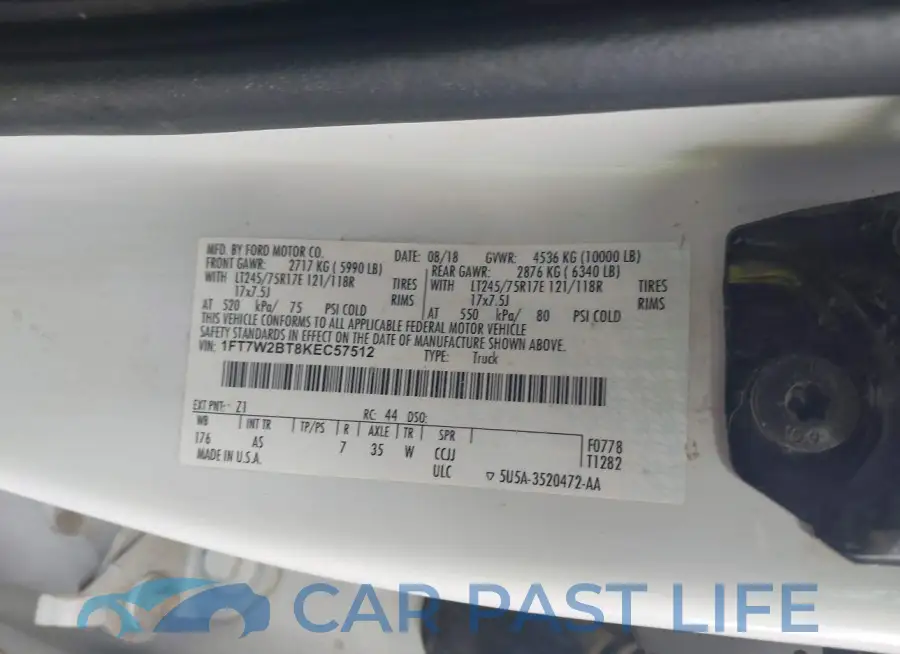 1FT7W2BT8KEC57512# 9