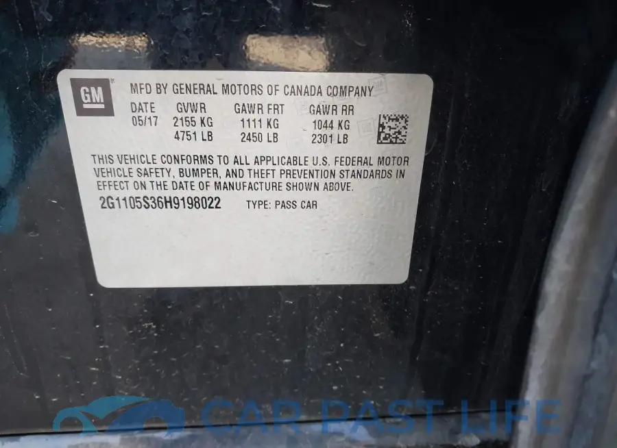 2G1105S36H9198022# 9