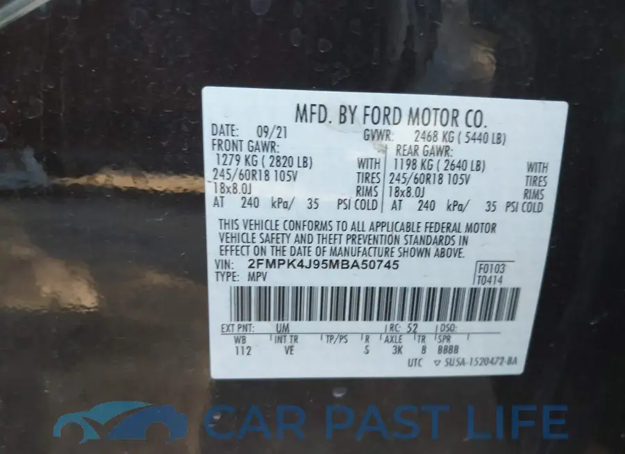 2FMPK4J95MBA50745# 9
