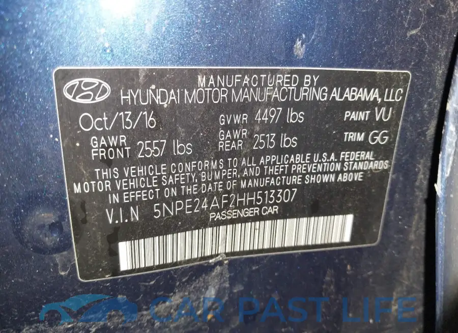 5NPE24AF2HH513307# 9