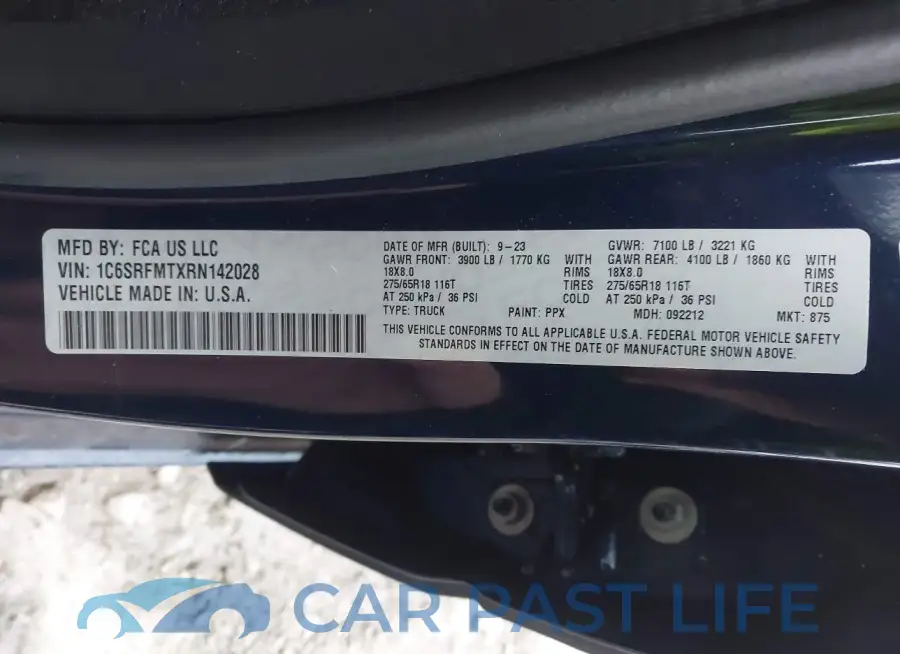 1C6SRFMTXRN142028# 9