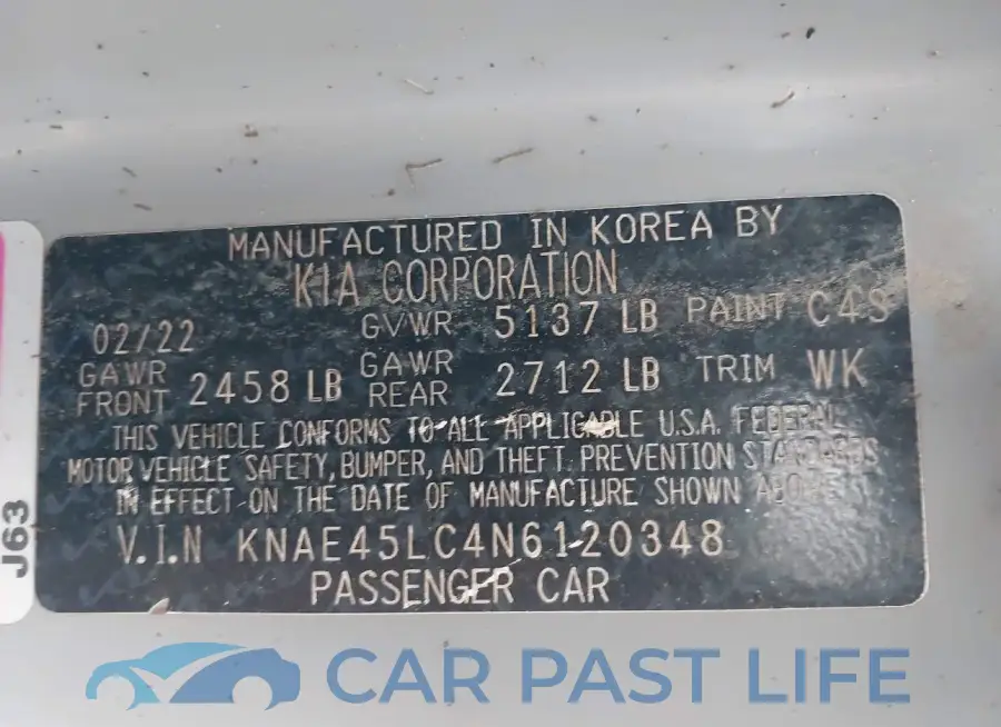 KNAE45LC4N6120348# 9