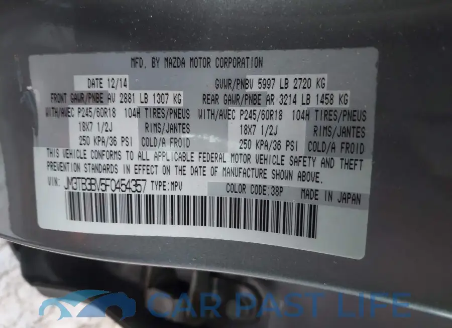 JM3TB3BV5F0454357# 9